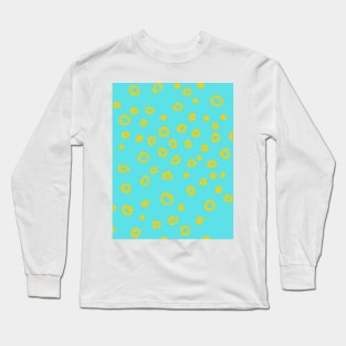 Abstract boho yellow bubble pattern Long Sleeve T-Shirt